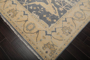 8’2"x9’11” Muted Turkish Oushak Hand Knotted 100% Wool Area Rug Slate - Oriental Rug Of Houston