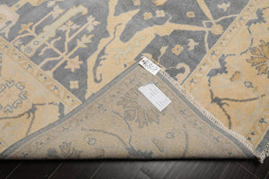 8’2"x9’11” Muted Turkish Oushak Hand Knotted 100% Wool Area Rug Slate - Oriental Rug Of Houston