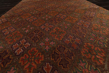 4x6 Brown Hand Knotted Tibetan Transitional  Floral Wool & Silk Oriental Area Rug