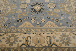 Muted Turkish Oushak 9’1" x 11’11” Hand Knotted 100% Wool Area Rug Slate - Oriental Rug Of Houston