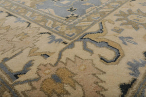 Muted Turkish Oushak 9’1" x 11’11” Hand Knotted 100% Wool Area Rug Slate - Oriental Rug Of Houston