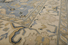 Muted Turkish Oushak 9’1" x 11’11” Hand Knotted 100% Wool Area Rug Slate - Oriental Rug Of Houston