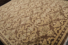 Turkish Oushak Wool 8’8" x 11’9” Hand Knotted Traditional Area Rug Brown - Oriental Rug Of Houston