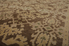 Turkish Oushak Wool 8’8" x 11’9” Hand Knotted Traditional Area Rug Brown - Oriental Rug Of Houston