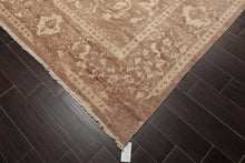 10' x 14' Hand Knotted Tibetan Antique Reproduction Erased Pattern Area Rug Brown - Oriental Rug Of Houston