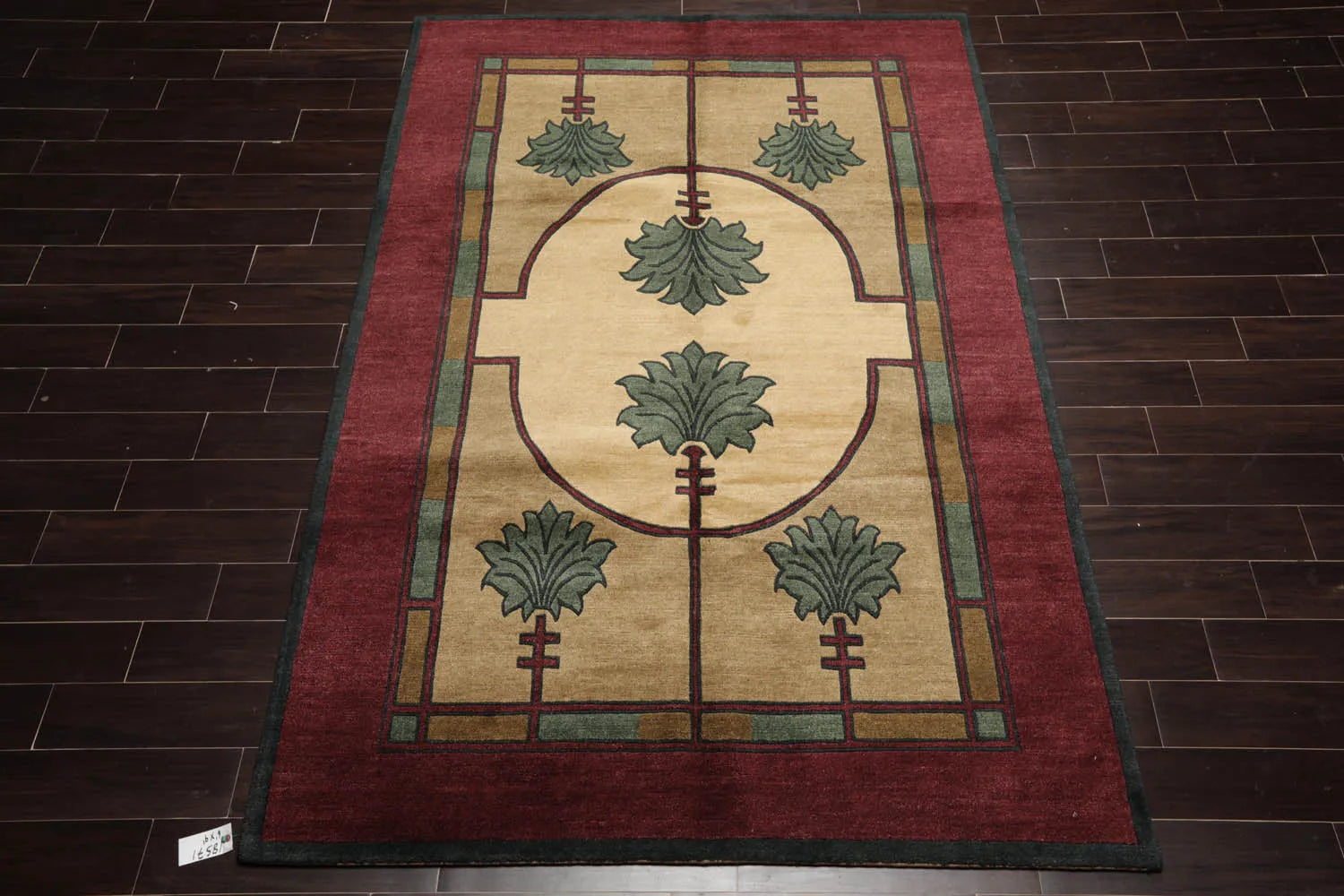 6x9 Beige Hand Knotted Tibetan Arts \u0026 Crafts Oriental Area Rug | Oriental  Rug of Houston – Oriental Rug Of Houston, image size:1500x1000