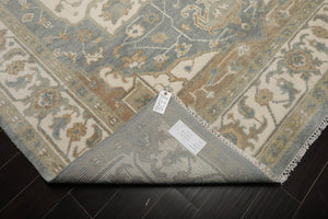 7’10" x 9’11” Muted Turkish Oushak Hand Knotted Wool Area Rug Cream - Oriental Rug Of Houston
