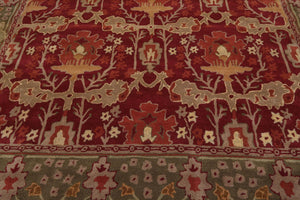 Hand Tufted 100% Multi Sizes Wool William Morris Arts & Crafts Oriental Area Rug Rust Red