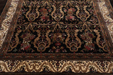 LoomBloom 8x10 Black Hand Knotted Traditional 150 KPSI All-Over Wool Oriental Area Rug