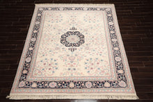 8' x 9'10" Hand Knotted 100% Wool Traditional full pile Oriental Area Rug Ivory - Oriental Rug Of Houston