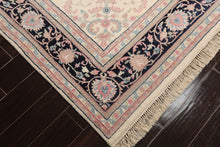 8' x 9'10" Hand Knotted 100% Wool Traditional full pile Oriental Area Rug Ivory