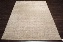 9x12 Gray, Beige Hand Tufted Hand Made Wool & Art Silk Patterned Designer Transitional Oriental Area Rug