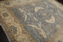 8’3" x 9’10” Muted Turkish Oushak Hand Knotted 100% Wool Area Rug Slate - Oriental Rug Of Houston