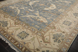 8’3" x 9’10” Muted Turkish Oushak Hand Knotted 100% Wool Area Rug Slate - Oriental Rug Of Houston