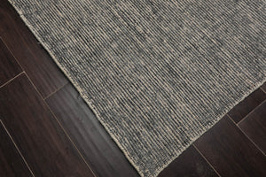 LoomBloom 5x8 Hand Knotted Modern Gray Wool Oriental Rug