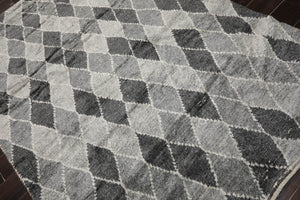 LoomBloom 5x8 Elegant Gray Tone On Tone Wool Oriental Area Rug