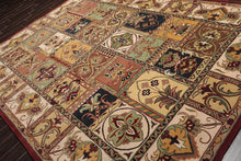 8' x 11' Handmade Wool Multi Panel Traditional Oriental Area Rug Burgundy - Oriental Rug Of Houston