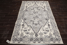 LoomBloom 5x8 Gray Artisanal Traditional Kilim Wool Oriental Area Rug