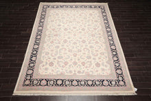 8'10" x 12'3" Hand Knotted Traditional Superfine Wool Oriental Area Rug Ivory - Oriental Rug Of Houston