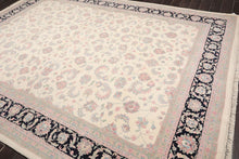 8'10" x 12'3" Hand Knotted Traditional Superfine Wool Oriental Area Rug Ivory - Oriental Rug Of Houston