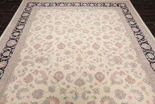 8'10" x 12'3" Hand Knotted Traditional Superfine Wool Oriental Area Rug Ivory - Oriental Rug Of Houston