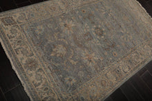 4’ x 6’ Muted Afghan Oushak Vegetable Dyes Hand Knotted Wool Area Rug Slate - Oriental Rug Of Houston