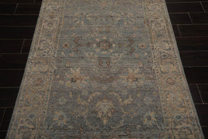 4’ x 6’ Muted Afghan Oushak Vegetable Dyes Hand Knotted Wool Area Rug Slate - Oriental Rug Of Houston