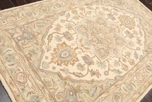 5' x 8' Handmade 100% Wool Tabriz Traditional Oriental Area Rug Beige, Mint