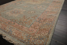 Muted Afghan Oushak Vegetable Dyes 3’ x 5’ Hand Knotted Wool Area Rug Sea Foam - Oriental Rug Of Houston