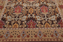 8x10 Brown, Beige Hand Tufted Hand Made 100% Wool William Morris Traditional Oriental Area Rug