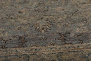 Muted Afghan Oushak Vegetable Dyes 3’ x 5’ Hand Knotted Wool Area Rug Gray - Oriental Rug Of Houston