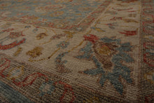 10’ x 14’2” Muted Oushak Hand Knotted Wool Traditional Area Rug Aqua - Oriental Rug Of Houston
