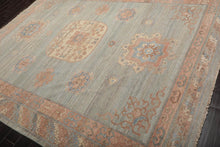 8x10 Muted Afghan Oushak Vegetable Dyes Celadon Traditional Wool Area Rug - Oriental Rug Of Houston