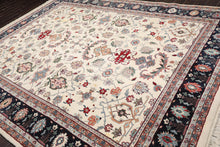 8'11" x 11'8" Hand Knotted 100% Wool Traditional Oriental Area Rug Ivory