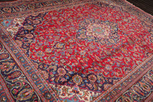 9'7" x 12'7" Hand Knotted Kashann 100% Wool Traditional Oriental Area Rug Red