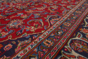 9'7" x 12'7" Hand Knotted Kashann 100% Wool Traditional Oriental Area Rug Red