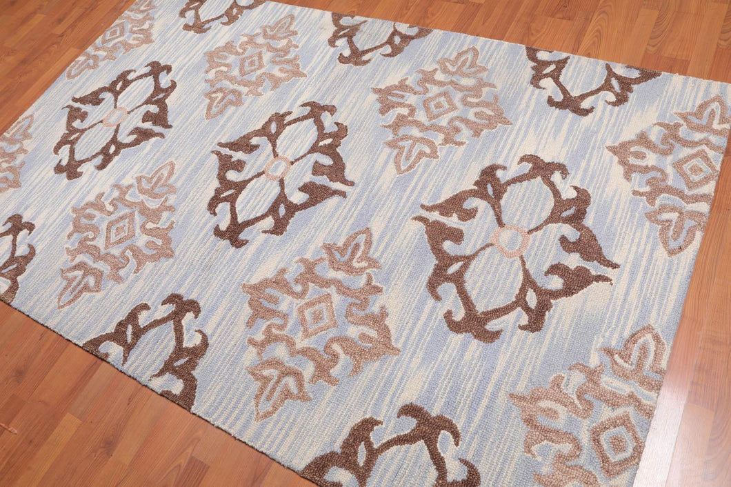 5' x 8' Handmade Loop Pile 100% Wool Traditional Oriental Area rug Beige - Oriental Rug Of Houston
