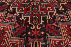 6'4" x 8'8" Hand Knotted Herizz 100% Wool Traditional Oriental Area Rug Rust
