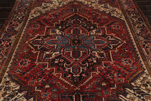 6'10" x 9'4" Hand Knotted Herizz 100% Wool Traditional Oriental Area Rug Rust - Oriental Rug Of Houston