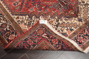 6'10" x 9'4" Hand Knotted Herizz 100% Wool Traditional Oriental Area Rug Rust