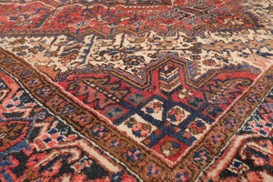 6'10" x 9'4" Hand Knotted Herizz 100% Wool Traditional Oriental Area Rug Rust - Oriental Rug Of Houston