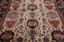8' x 10'2" Hand Knotted 100% Wool Oushakk Traditional Oriental Area Rug Beige