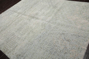 8’ x 10’ Hand Knotted Wool & Silk Tibetan Sherpa Oriental Area Rug Beige - Oriental Rug Of Houston