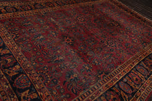 9'1" x 12'3" Hand Knotted 100% Wool Antique Lilihaan Traditional Area Rug Rose - Oriental Rug Of Houston
