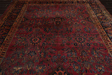 9'1" x 12'3" Hand Knotted 100% Wool Antique Lilihaan Traditional Area Rug Rose