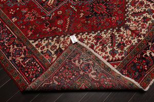 8' x 11' Hand Knotted 100% Wool Herizz Traditional Oriental Area Rug Red - Oriental Rug Of Houston