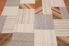 5' x 8' Hand Woven 100% Wool Flatweave Area rug Green - Oriental Rug Of Houston