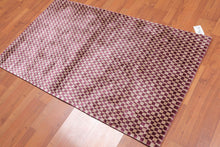 3' x5'  Purple Beige Color Hand Tufted Persian Oriental Area Rug Bamboo Silk  Modern & Contemporary Oriental Rug