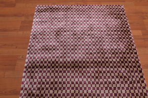 3’ x 5' Handmade Graphic 100% Bamboo silk Traditional Oriental Area rug Purple