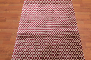 3'x5' Hand Tufted Bamboo Silk   Oriental Area Rug Cranberry, Beige Color